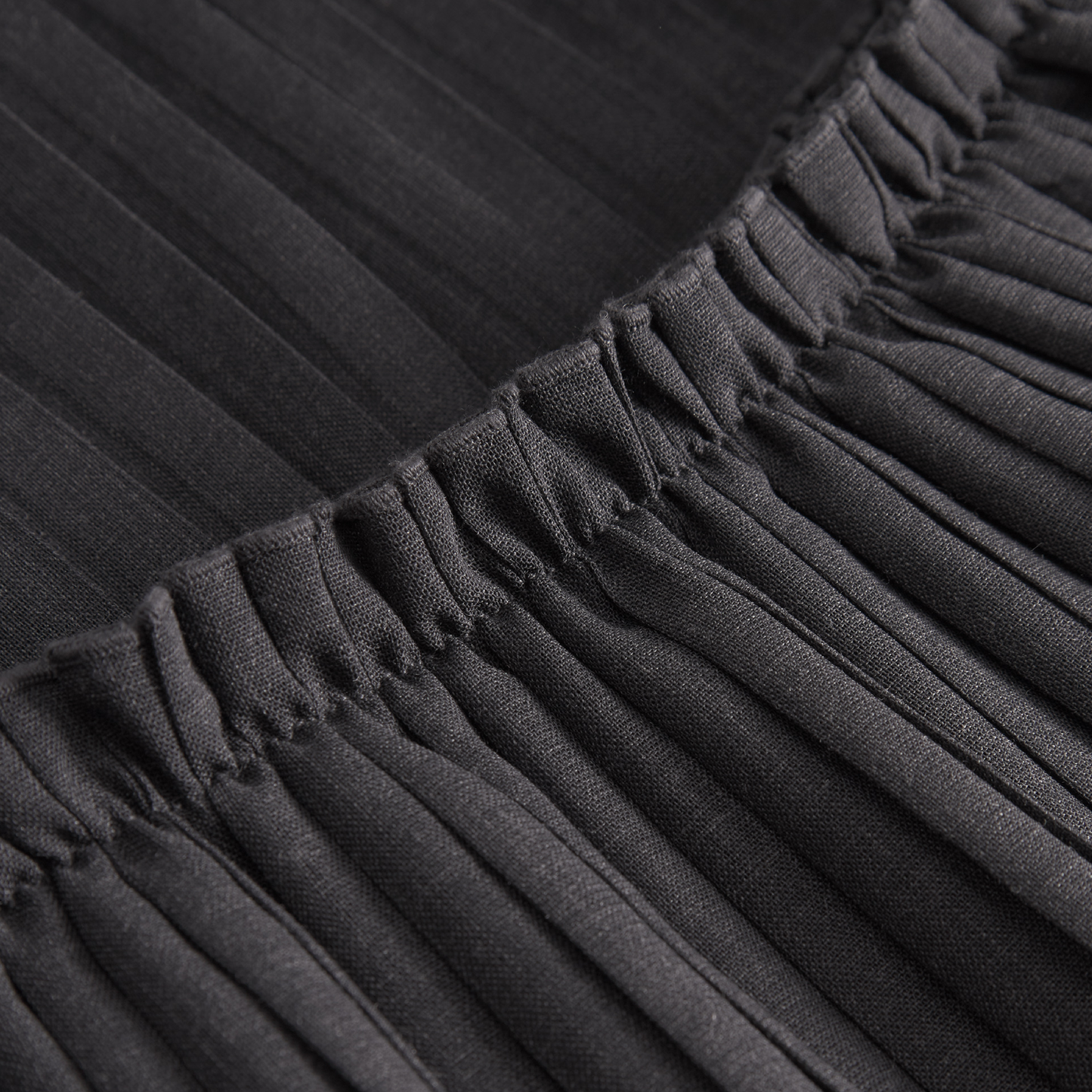 Nadja-Atelier Small Plissé Nederdel, Dark Grey Melange