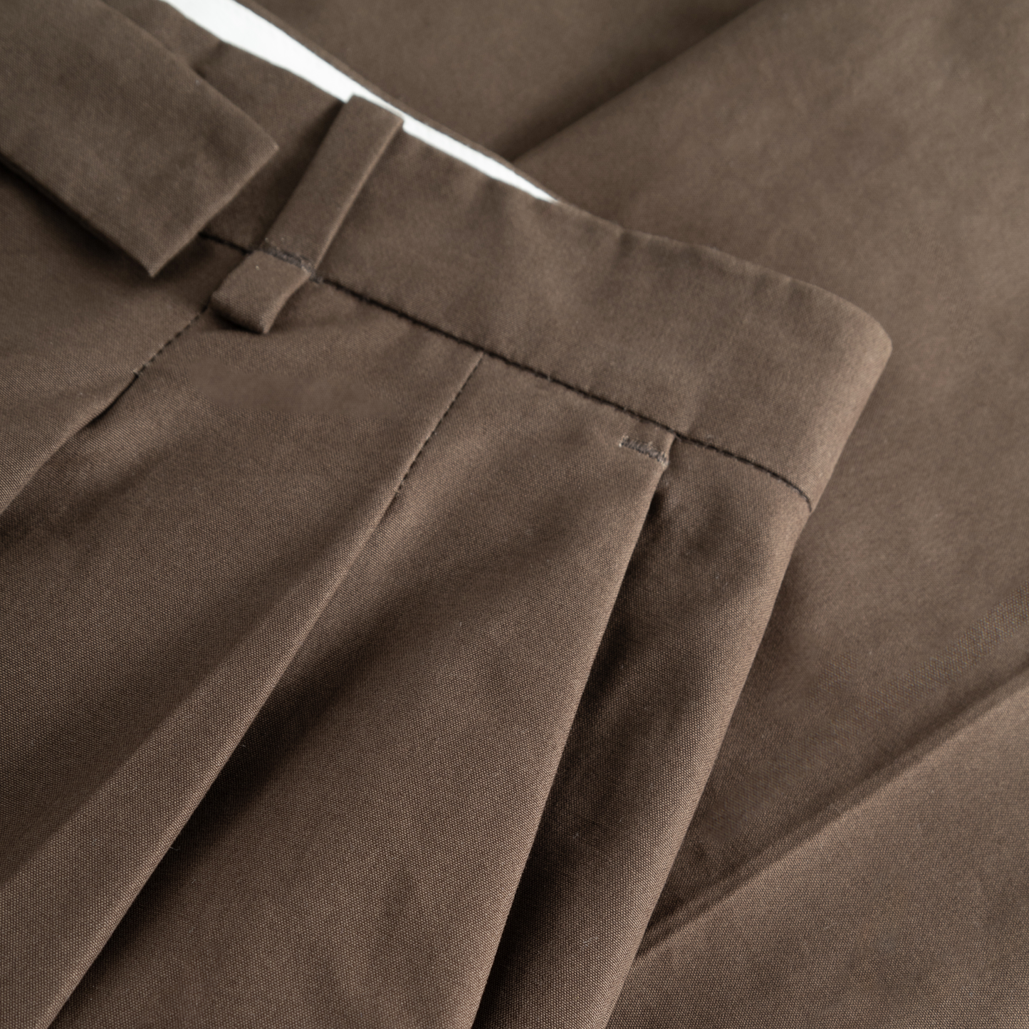 Pemma Half Panama Cotton Pants, Dark Brown