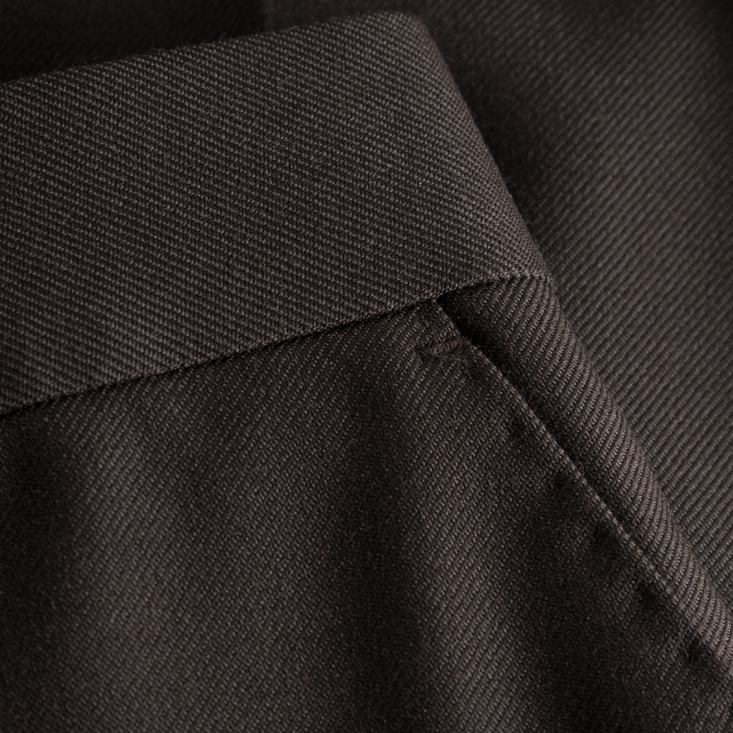 Petra Eco Wool Twill Bukser, Dark Brown