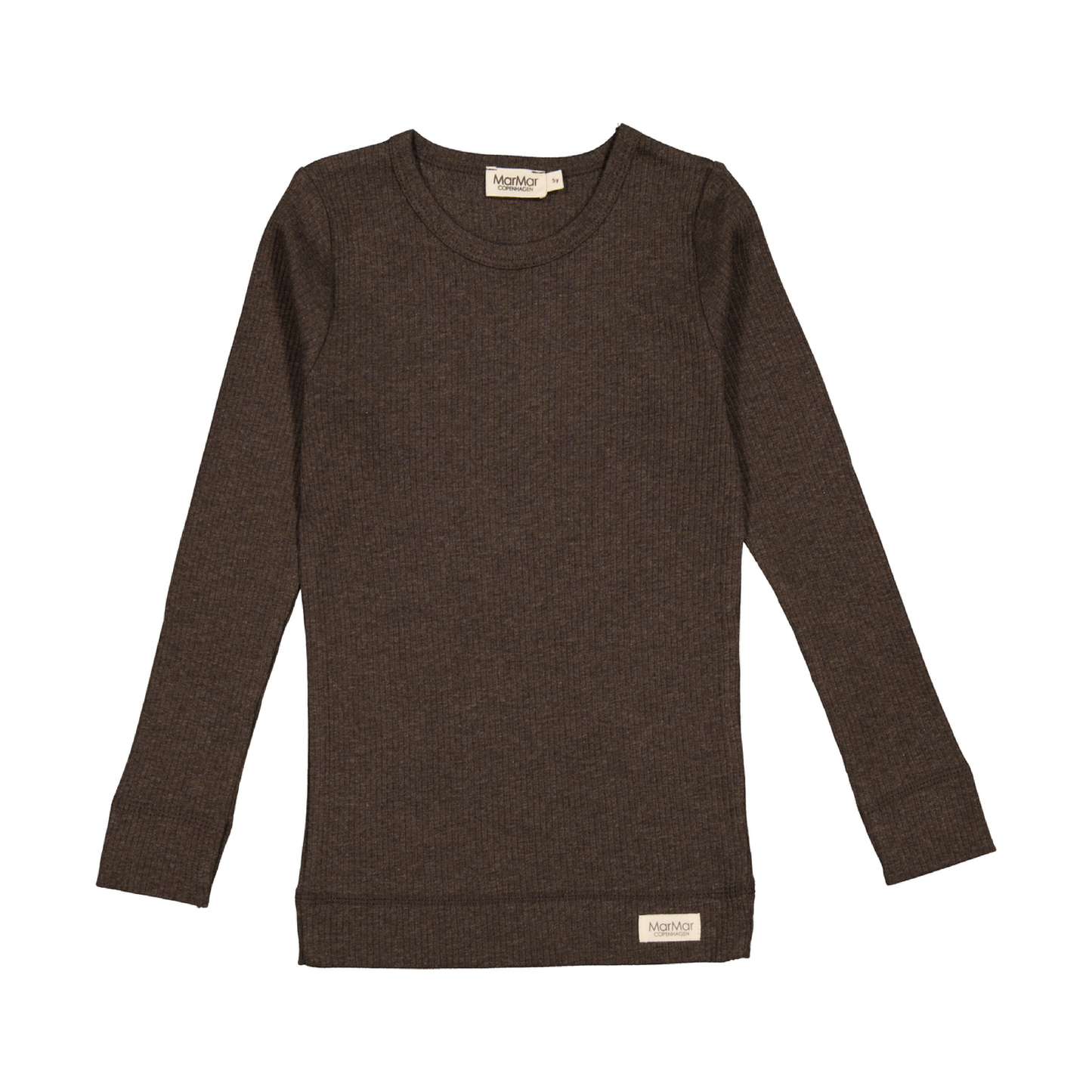 Langærmet Modal Bluse, Deep Choco Melange