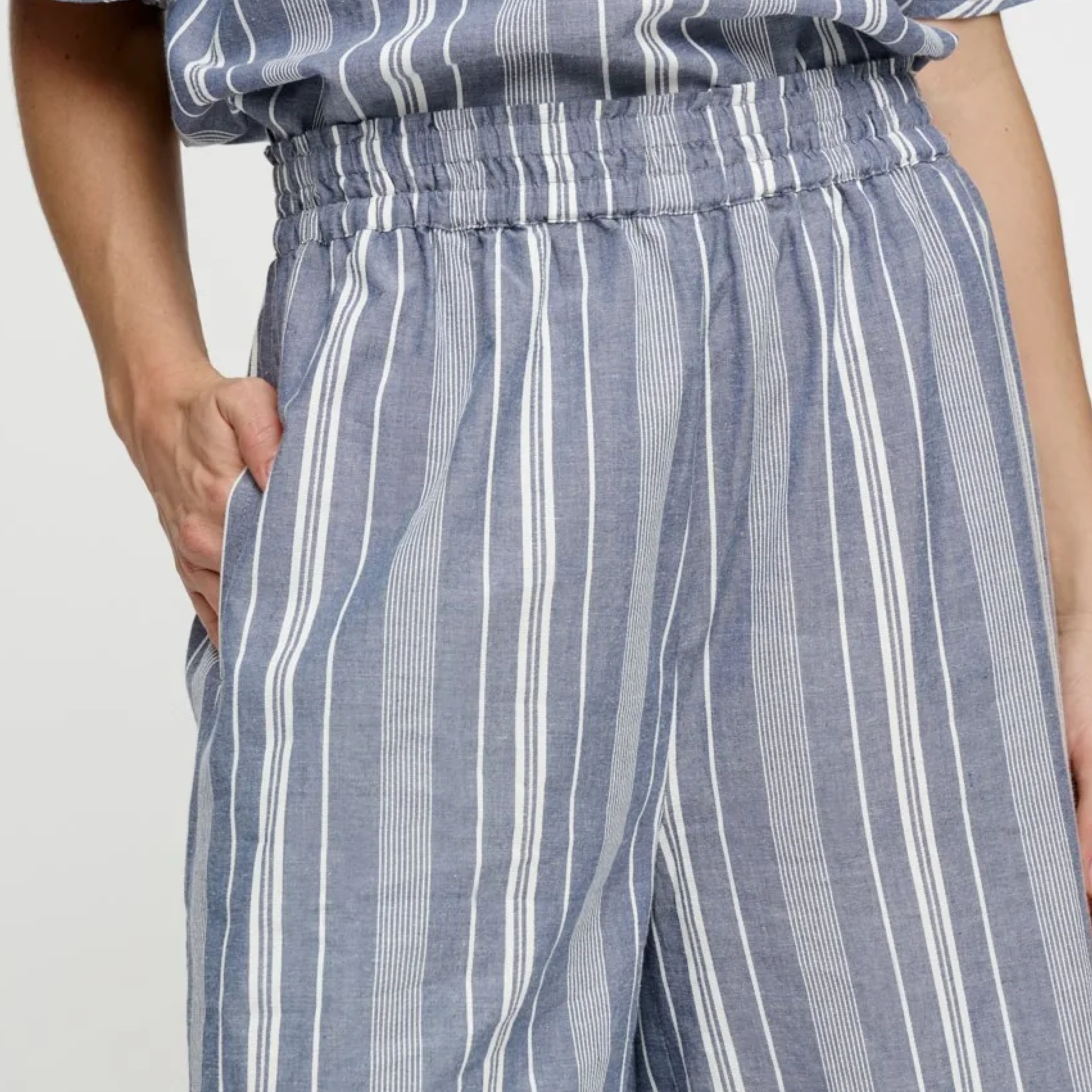 Breeze Shorts Stripe, Sea Blue/White