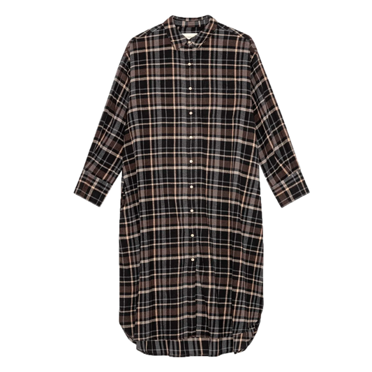 Floret Shirtdress Check, Brown/Black