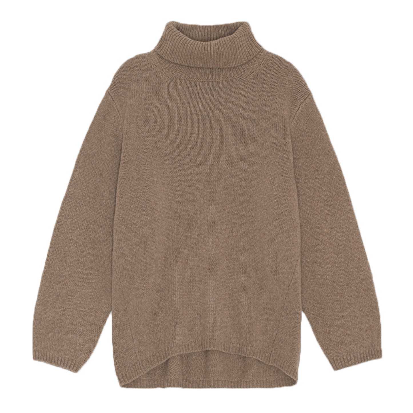 Honest Strik Cashmere Roll-Neck, Taupe