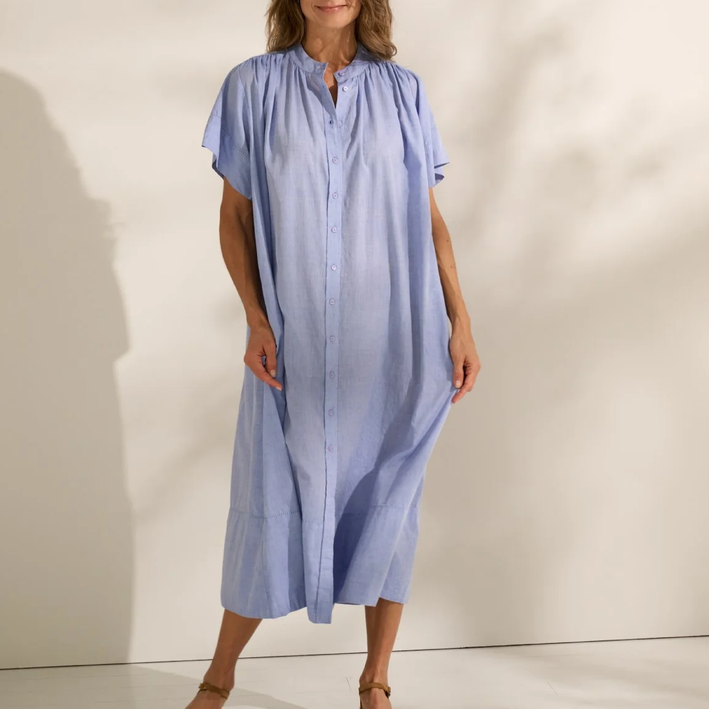 June Shirtdress Chambray, Light Blue