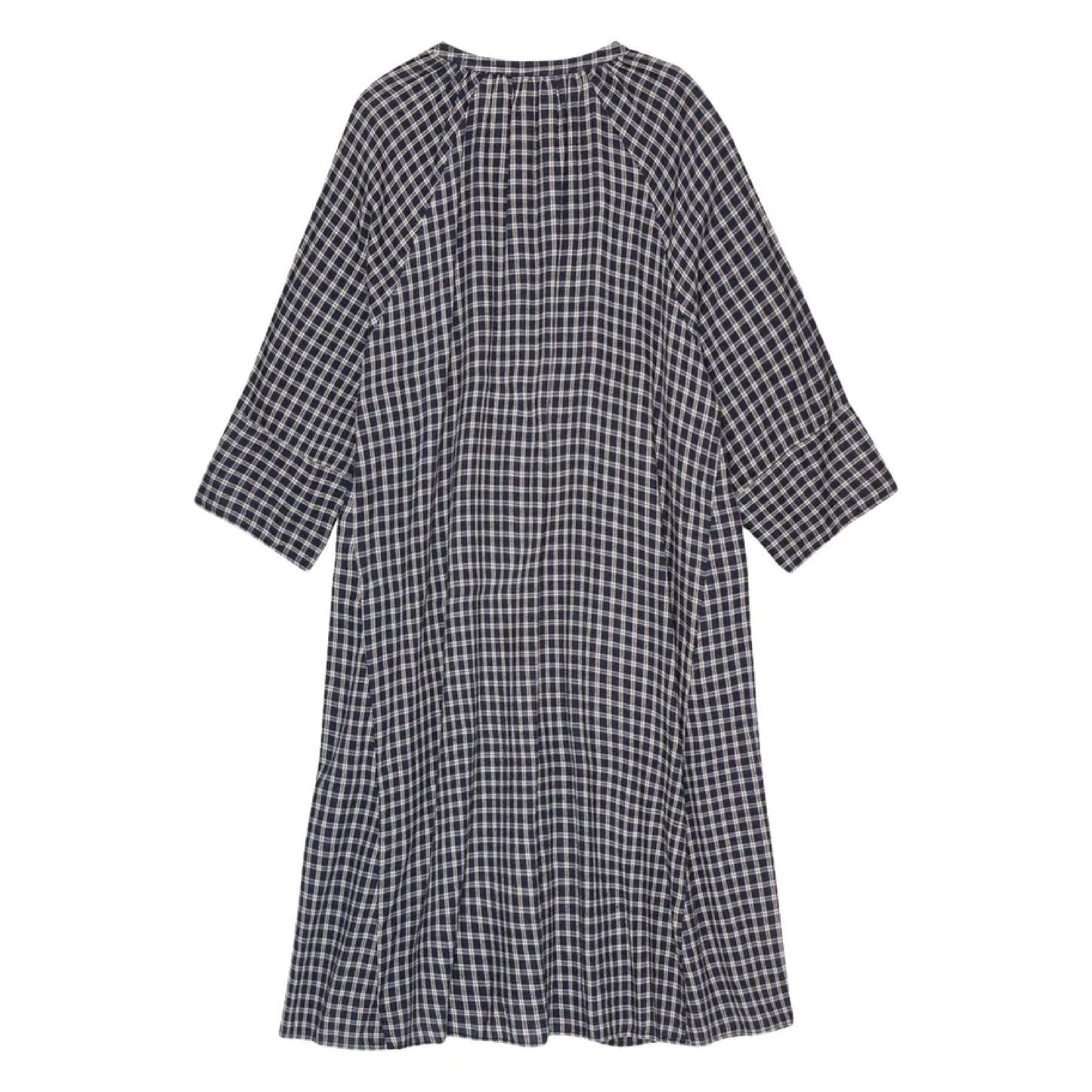 Lily Dress, Check Sand/Dark Navy