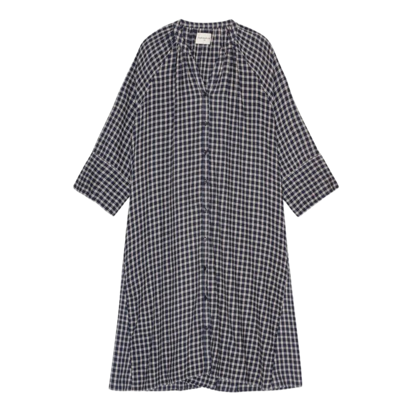 Lily Dress, Check Sand/Dark Navy