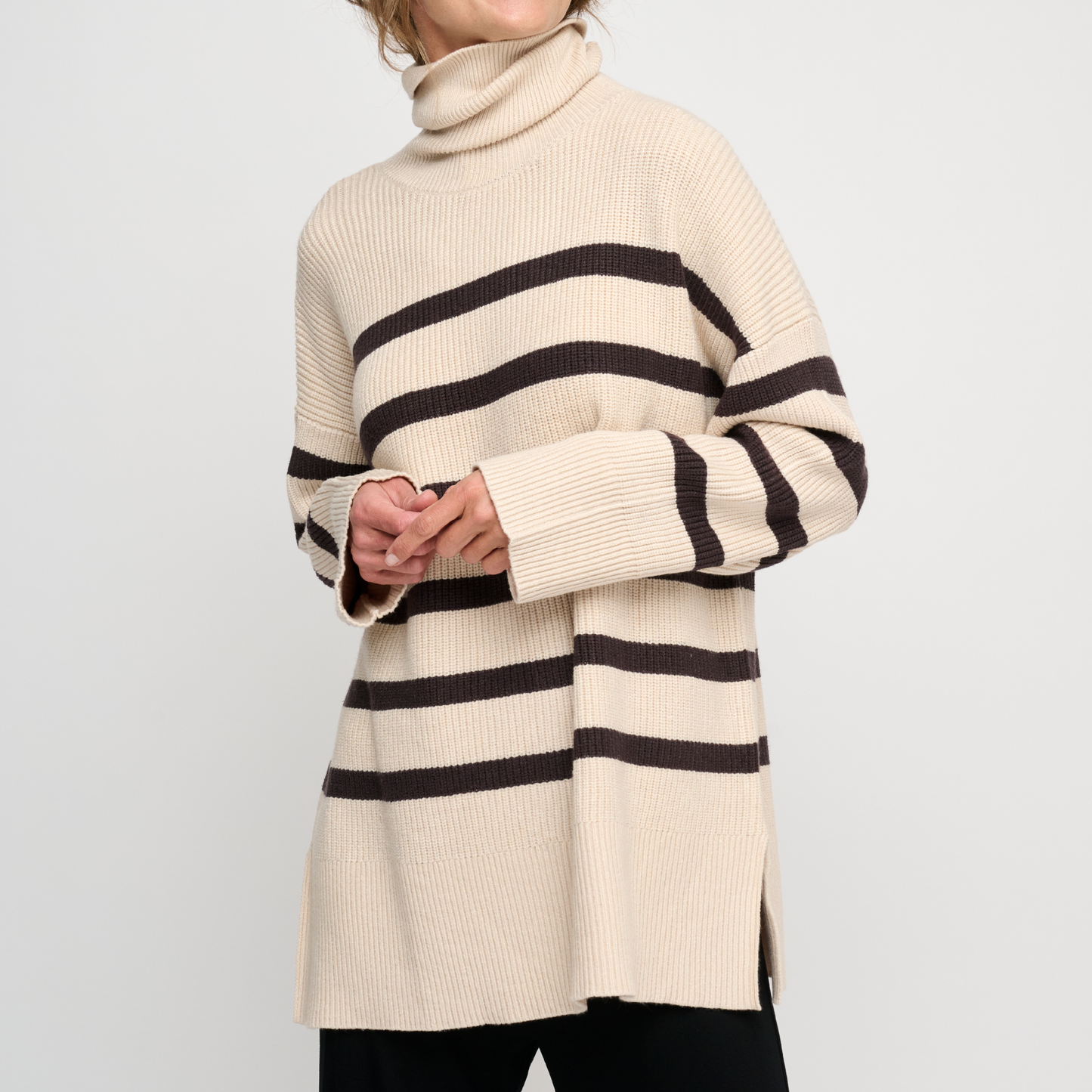 Shadow Knit, Navy/Beige