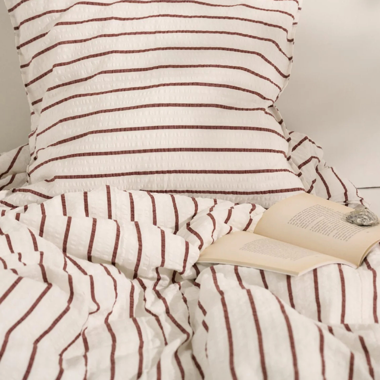 Bed Linen Wave, Ecru/Terra