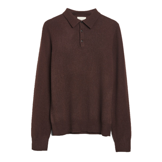 Original Cashmere Polo, Dark Brown
