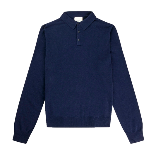 Original Cashmere Polo, Navy Blue