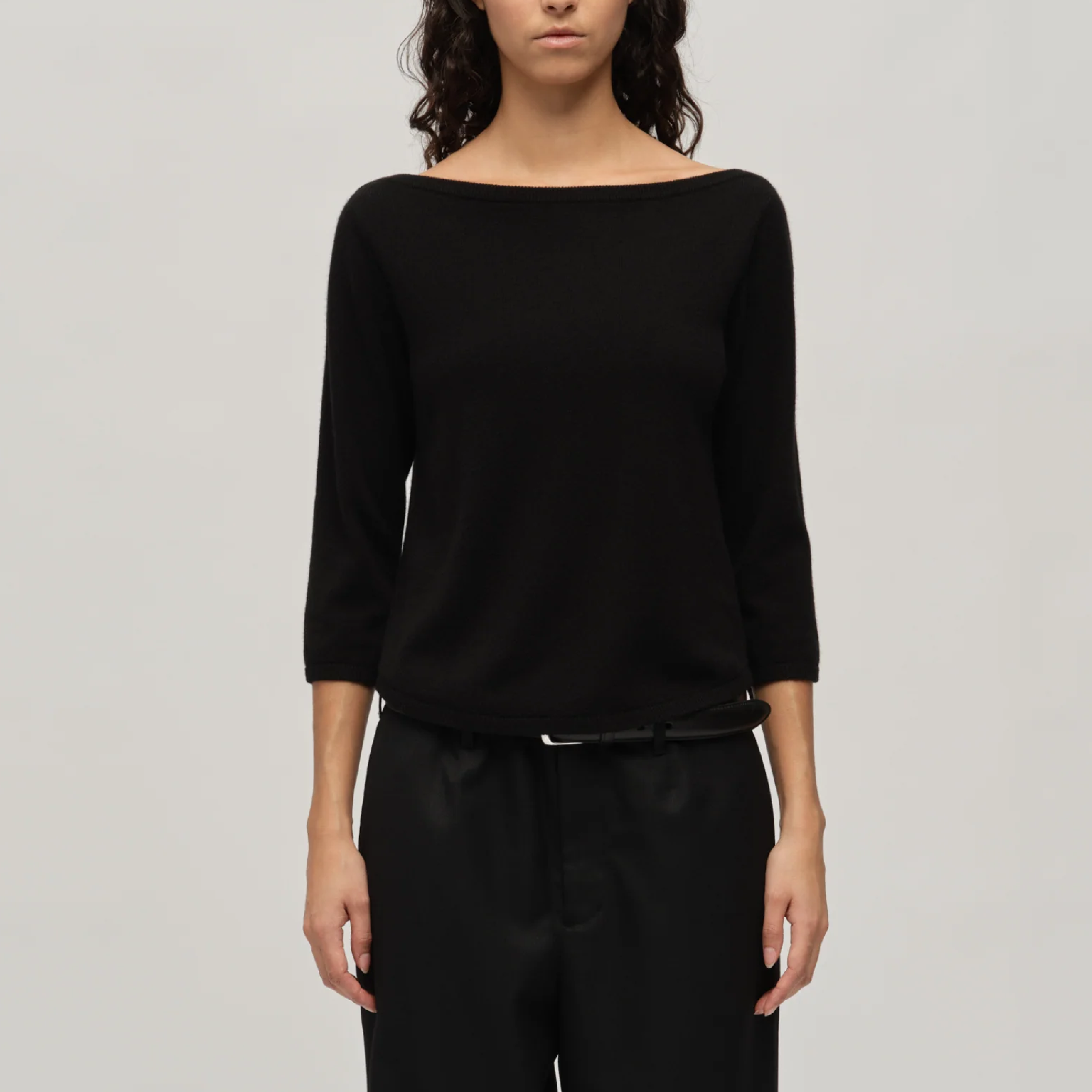 Women's Boat Neck, Black