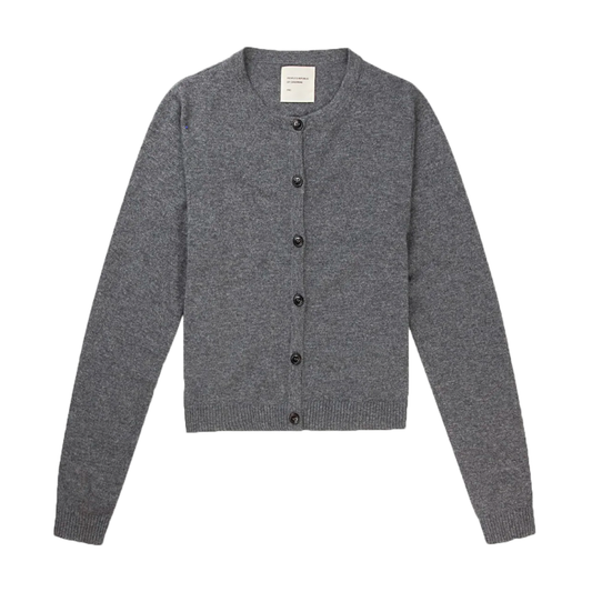 Women's Cashmere O-Cardigan, Heather Grey