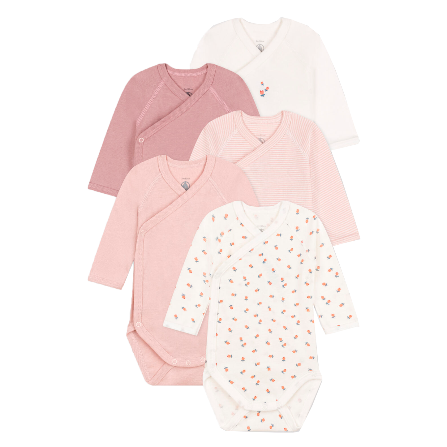 Newborn Body, Pink Mix/Flower (5-pak)