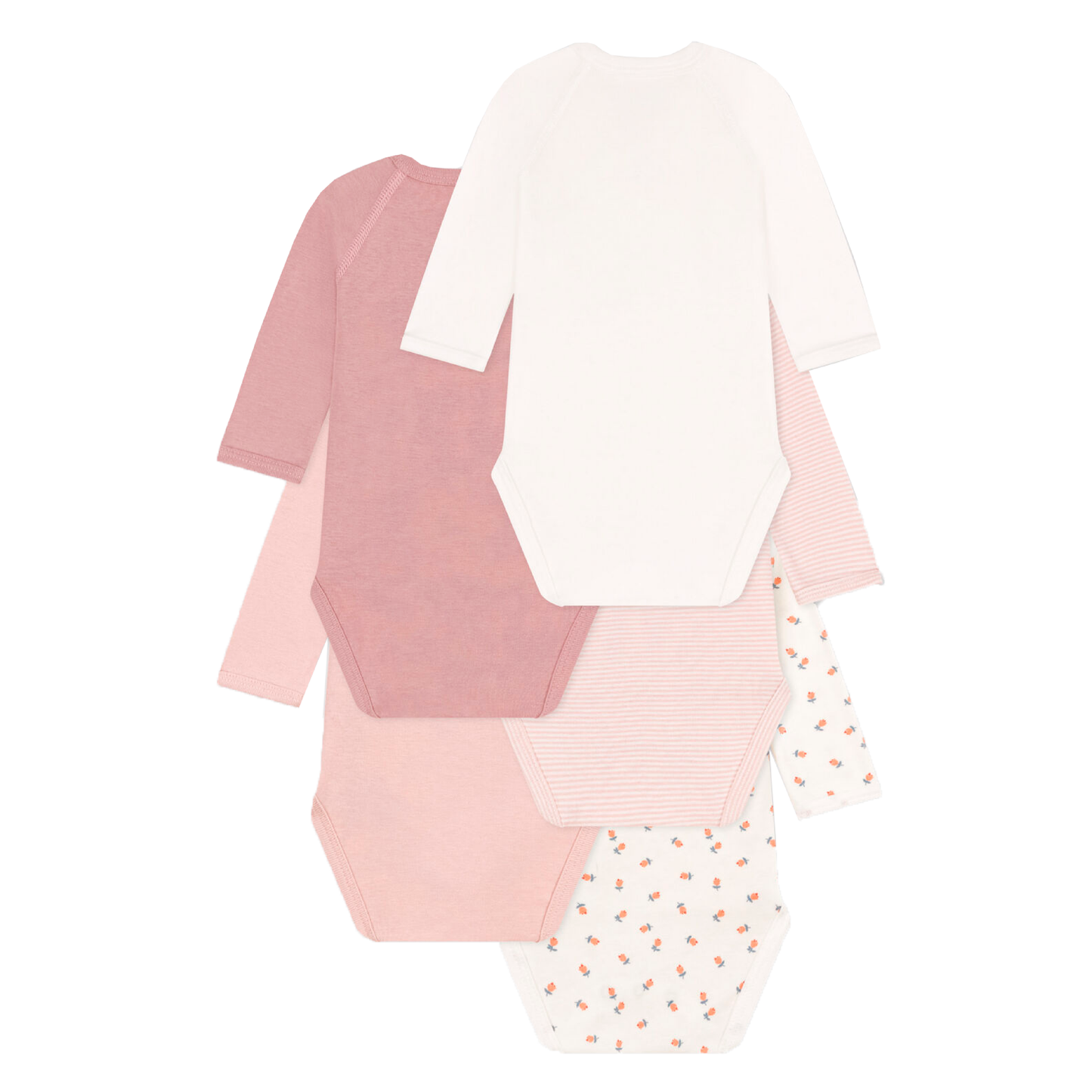 Newborn Body, Pink Mix/Flower (5-pak)