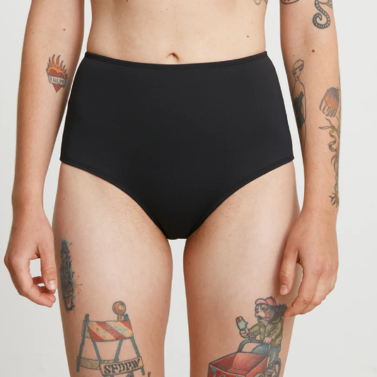 High Waist Bikini Underdel, Raven