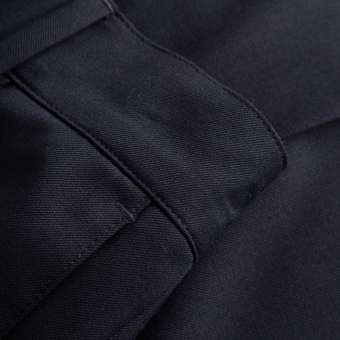 Penelope Solid Wool Bukser, Navy