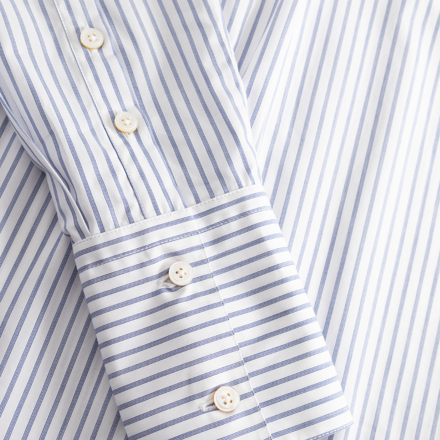 Sylina Striped Shirting Skjorte, Navy Triple Stripe