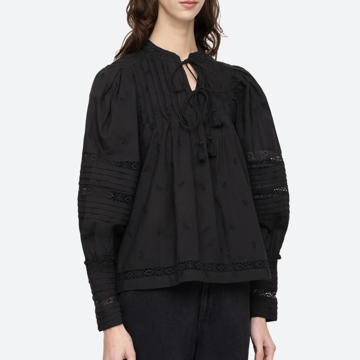 Loren Solid Skjorte, Black