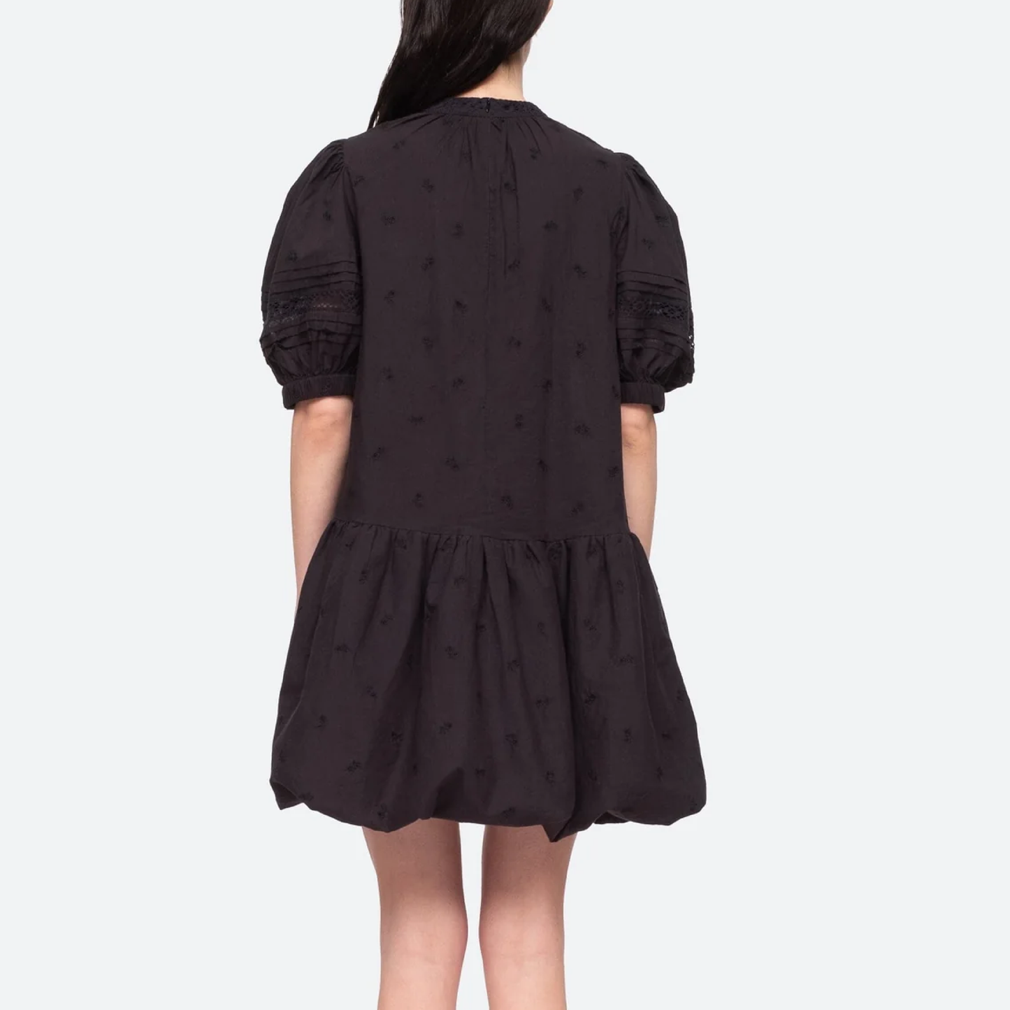 Loren Solid Tunic Kjole, Black