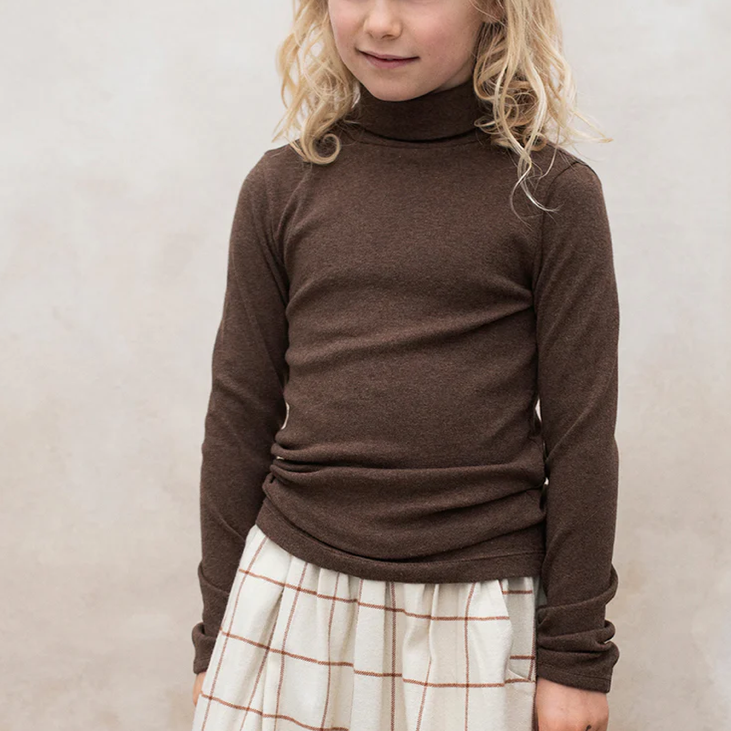 Turtleneck Tee, Chestnut