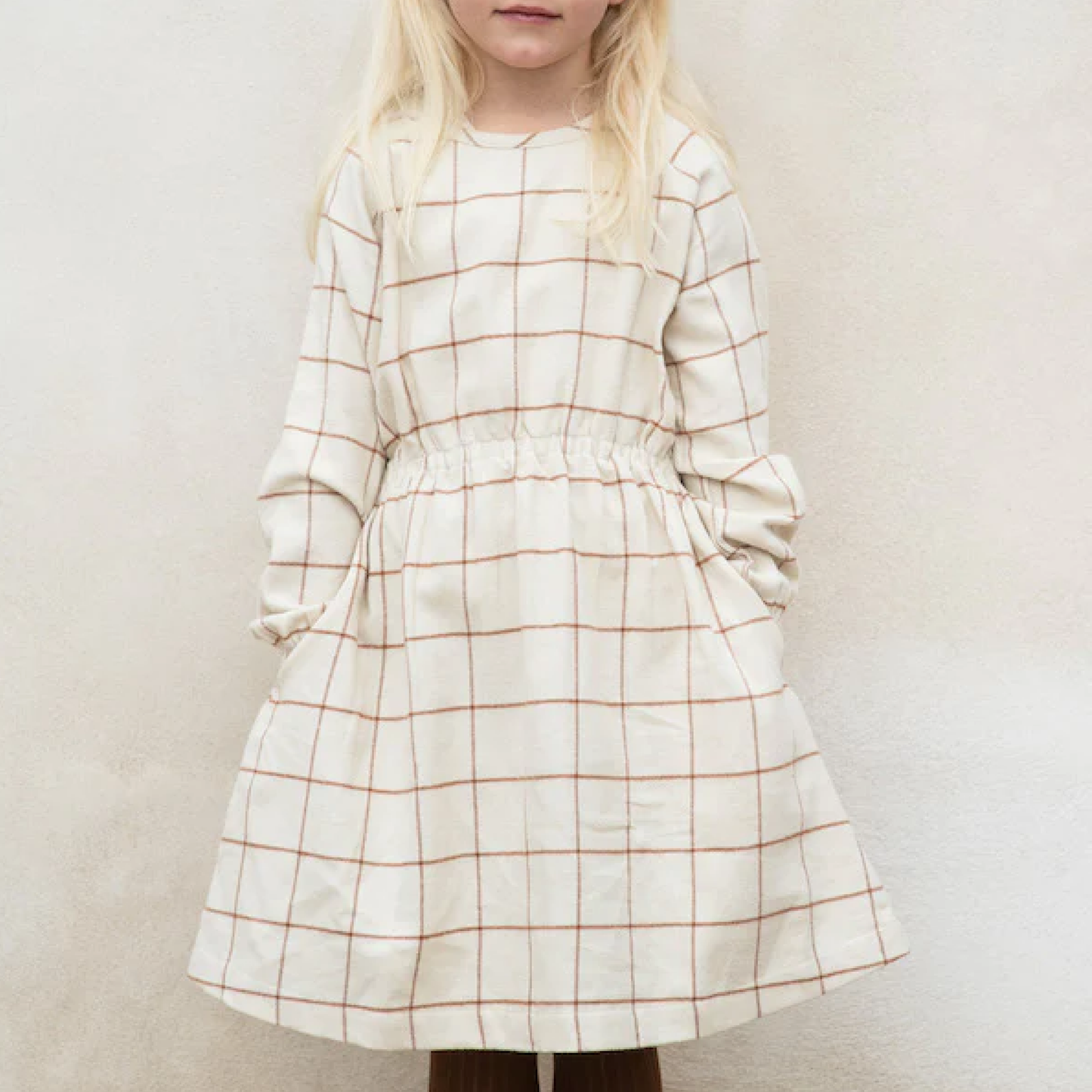 Brushed Dress, Chocolatechecks