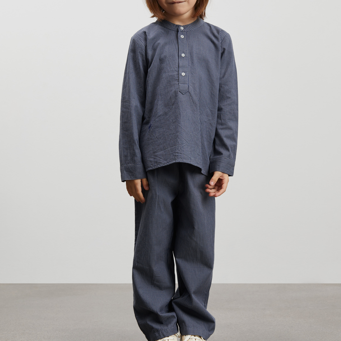 Lucca Skjorte, Blue/Grey Mini Check