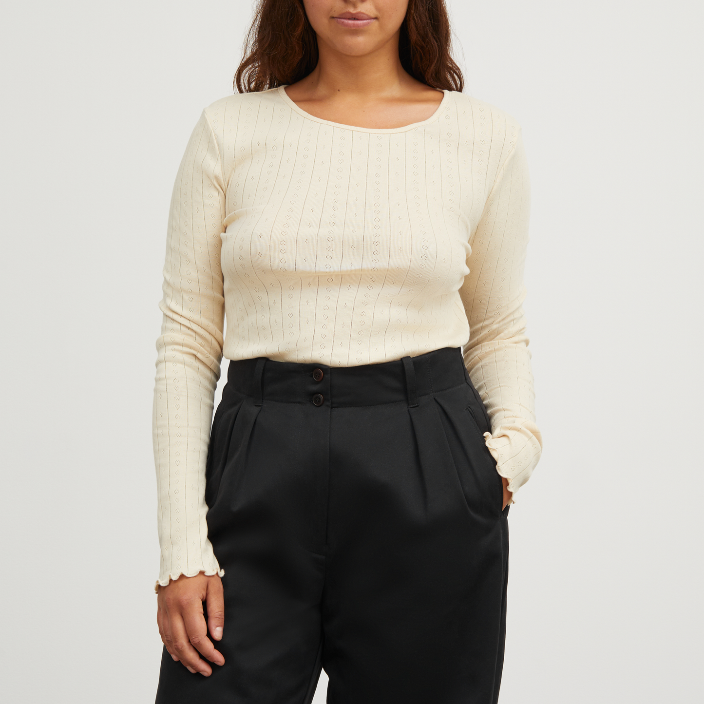 Edie Blouse, Light Beige