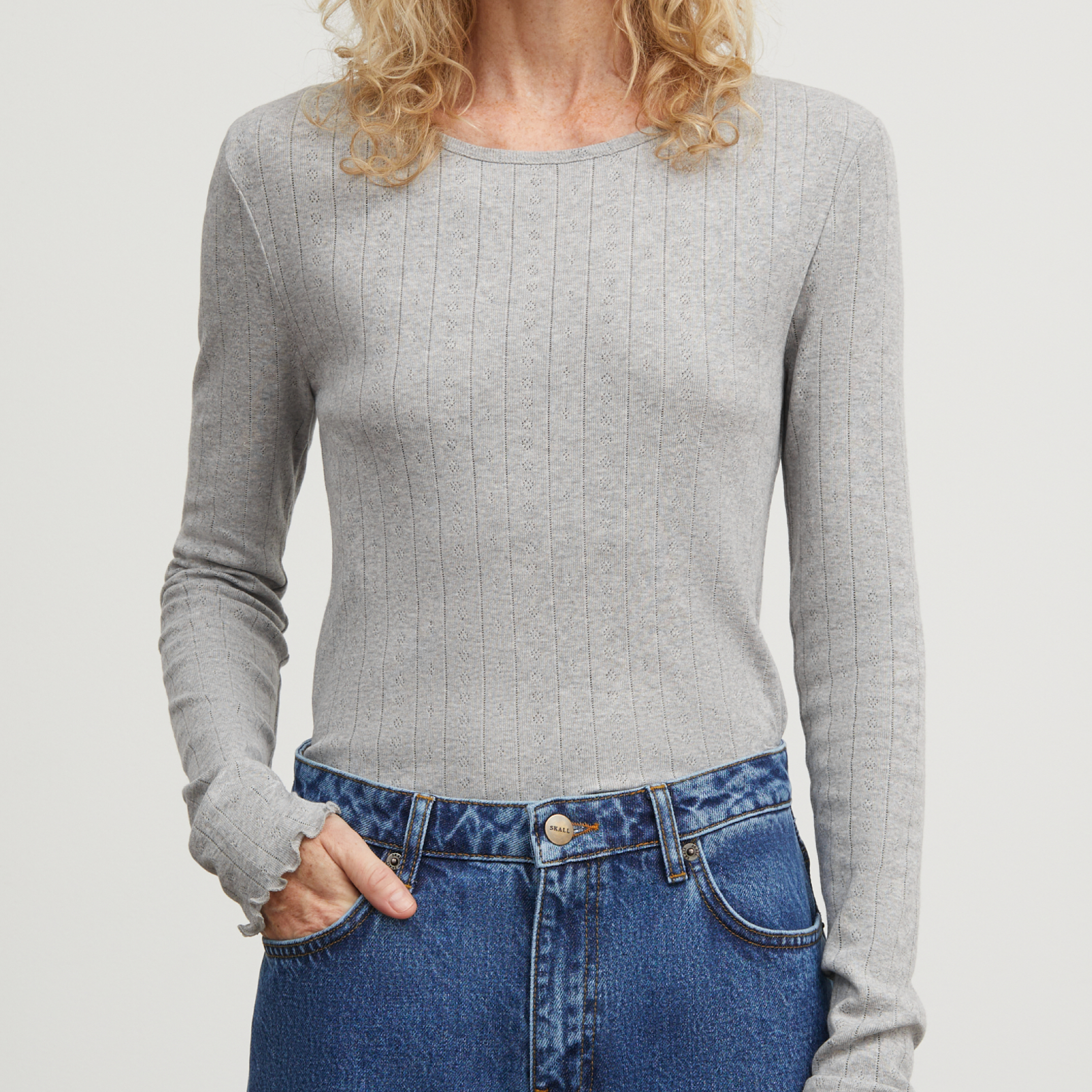 Edie Blouse, Grey Melange