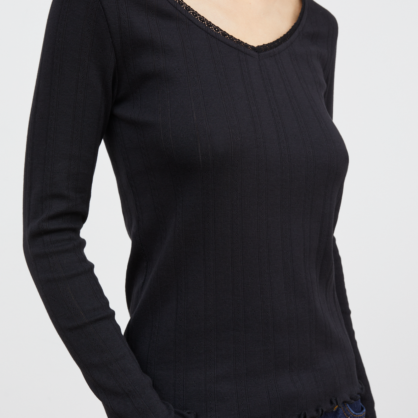 June V Blouse, Black