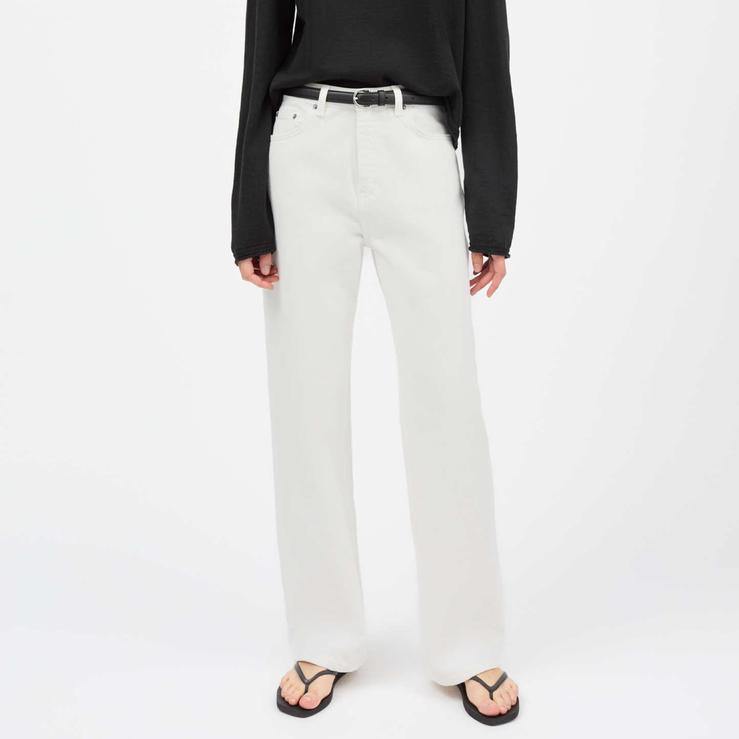 Maddy Straight Jeans, Off White