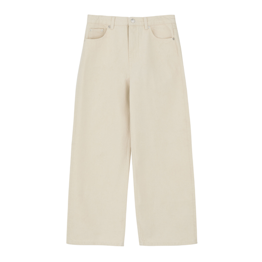 Taylor Cropped Jeans, Ecru