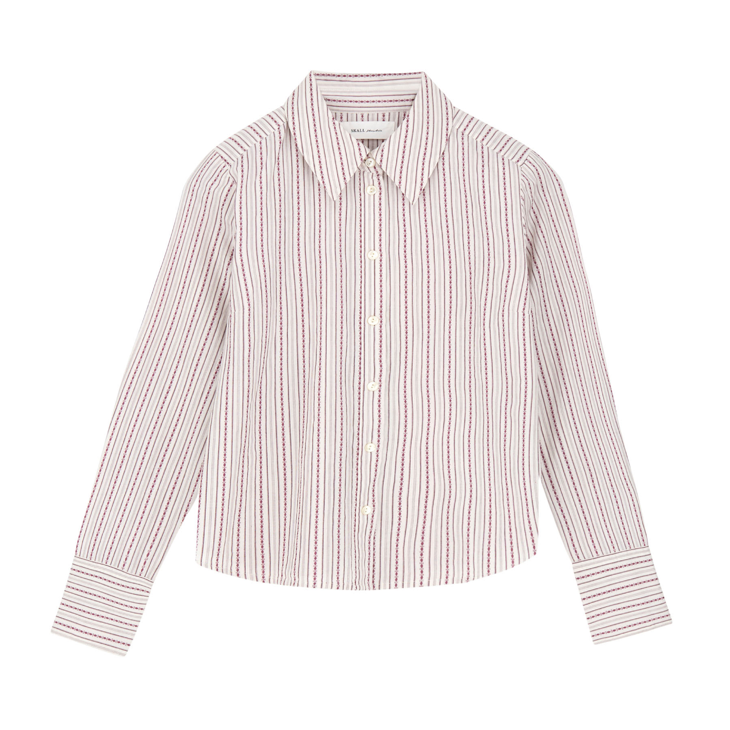 Fauna Shirt, Raspberry/Cream Stripe