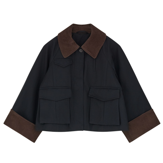 Gaby City Jacket, Black/Brown