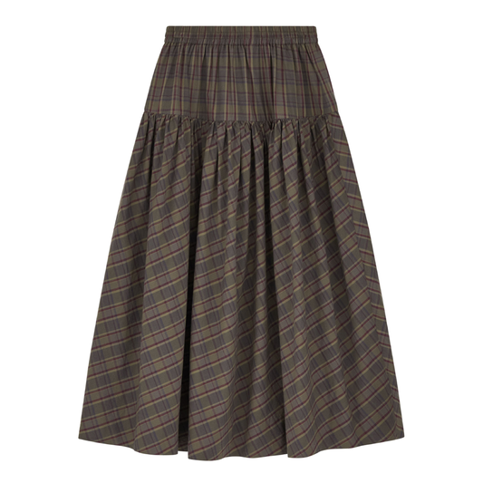 Lili Skirt, Green/Red Check