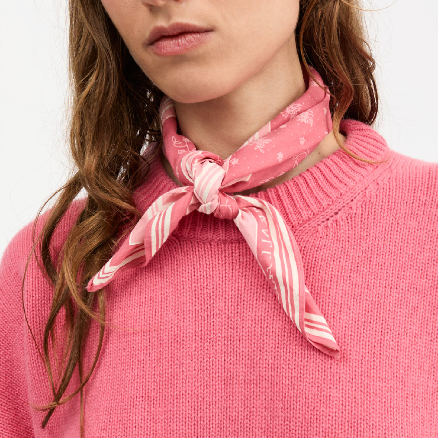 Skall Classic Scarf, Hot Pink (55x55 cm)