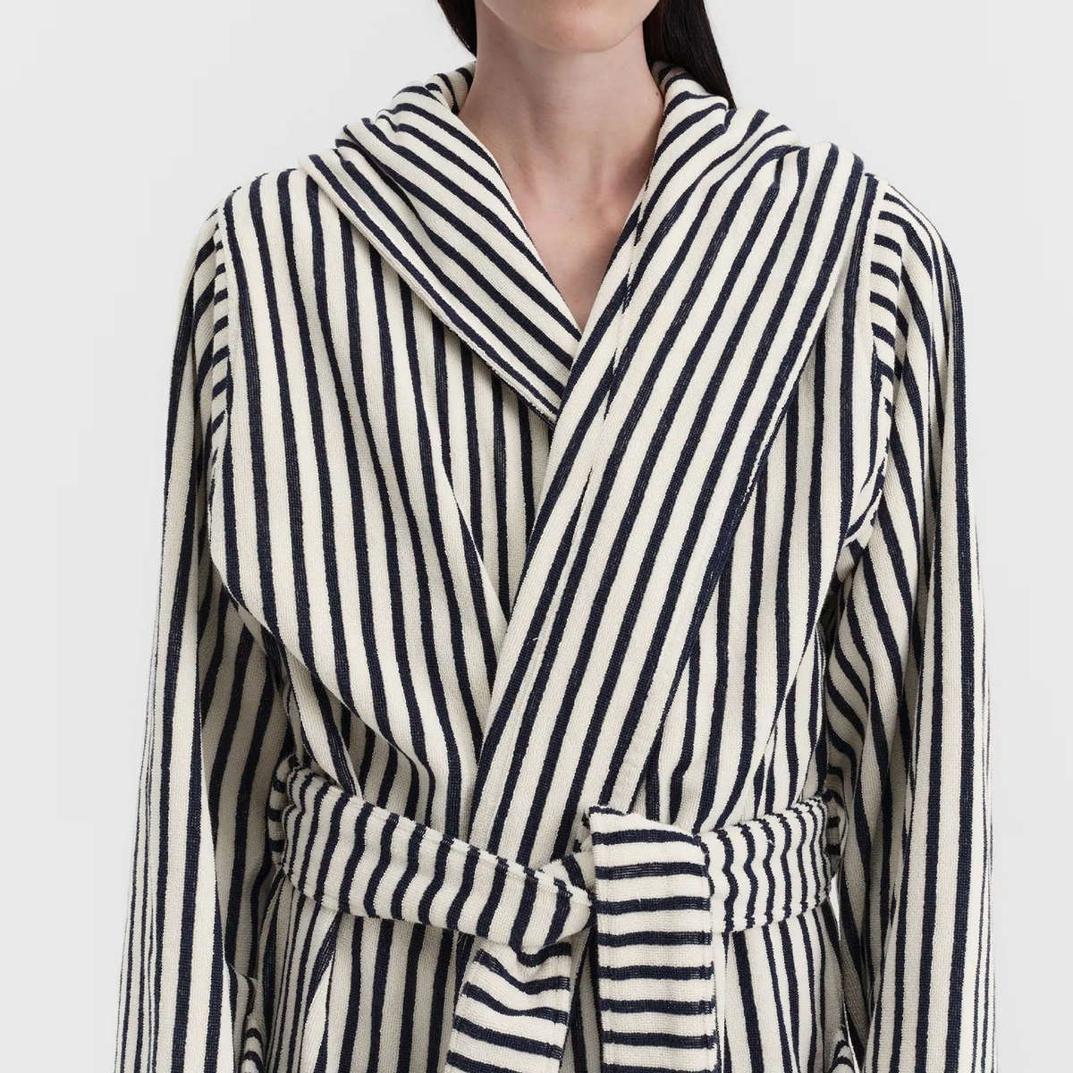 Hooded Bathrobe, Sailor Stripes