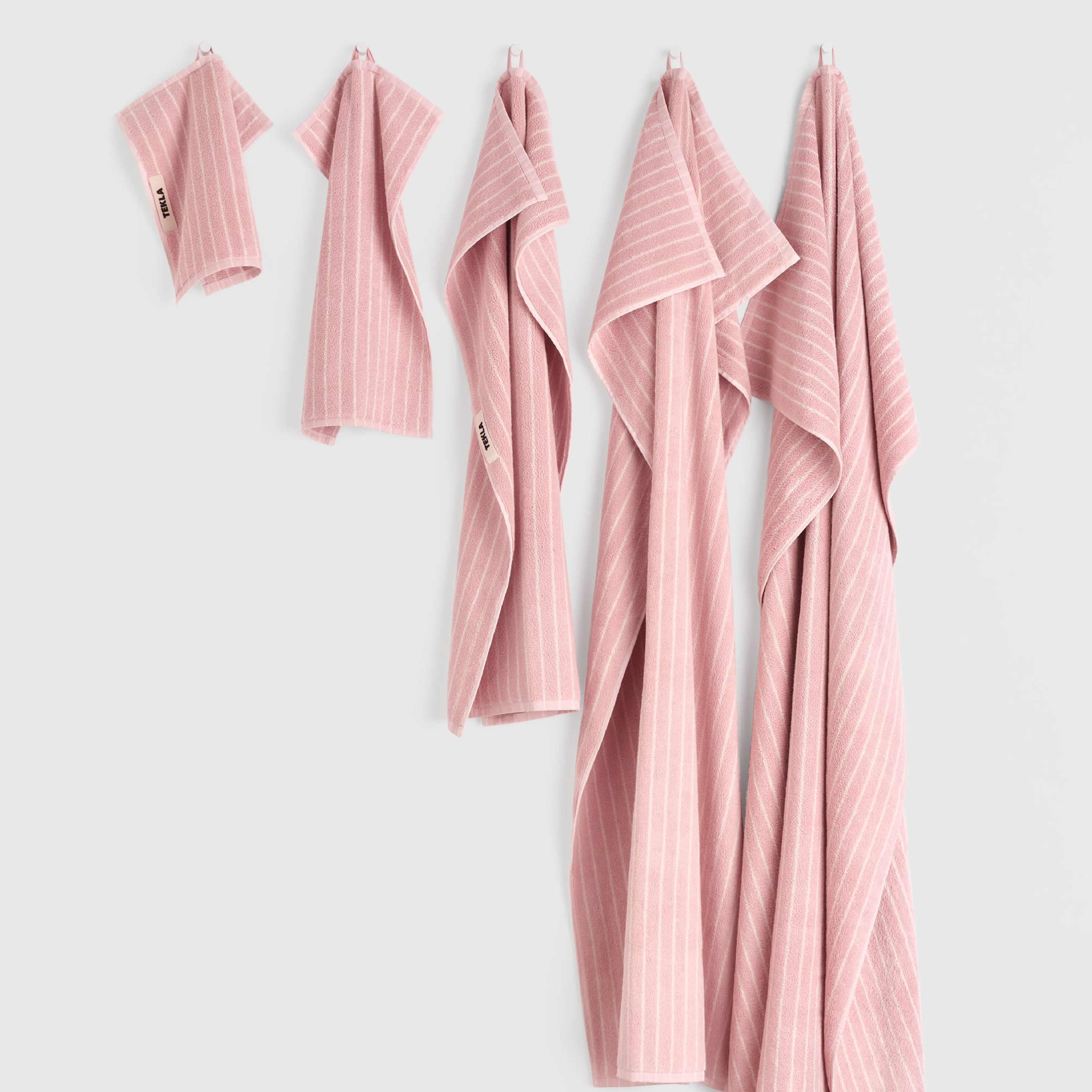 Terry Towel, Shaded Pink Stripes