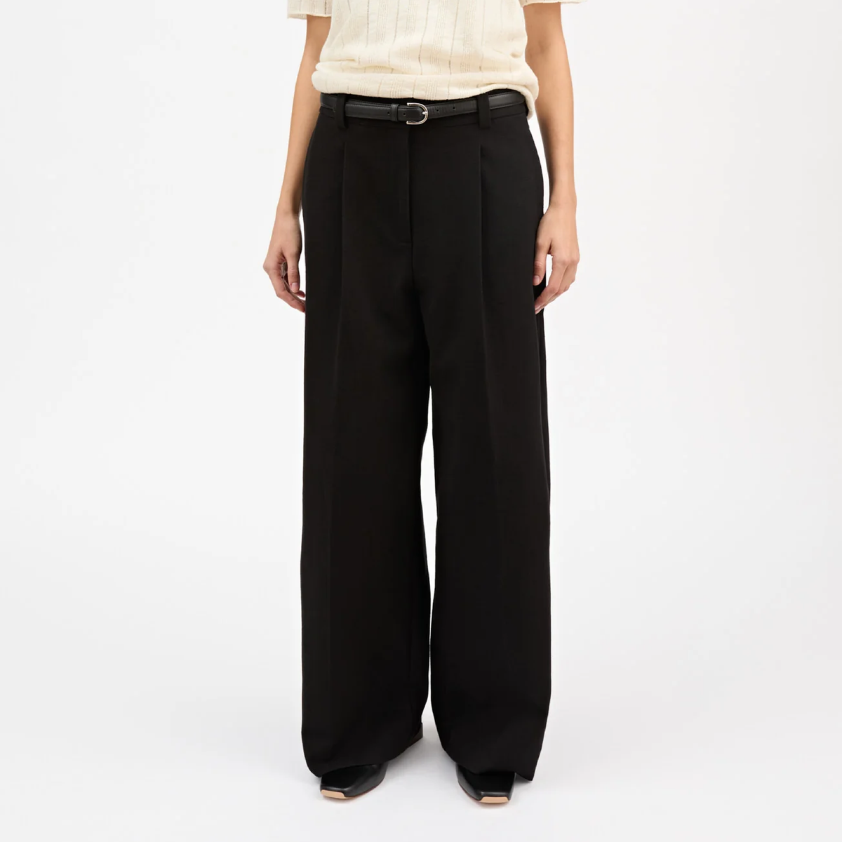 Thom Wool Trousers, Black