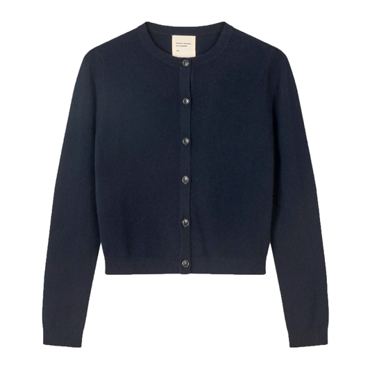 Women's Cashmere O-Cardigan, Navy