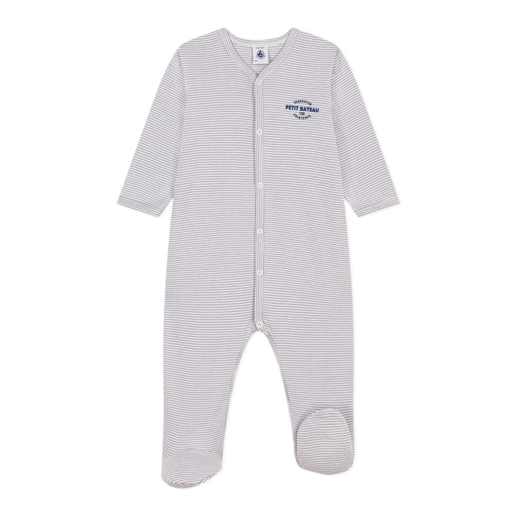 Heldragt Med Fødder, Pinstriped Grey
