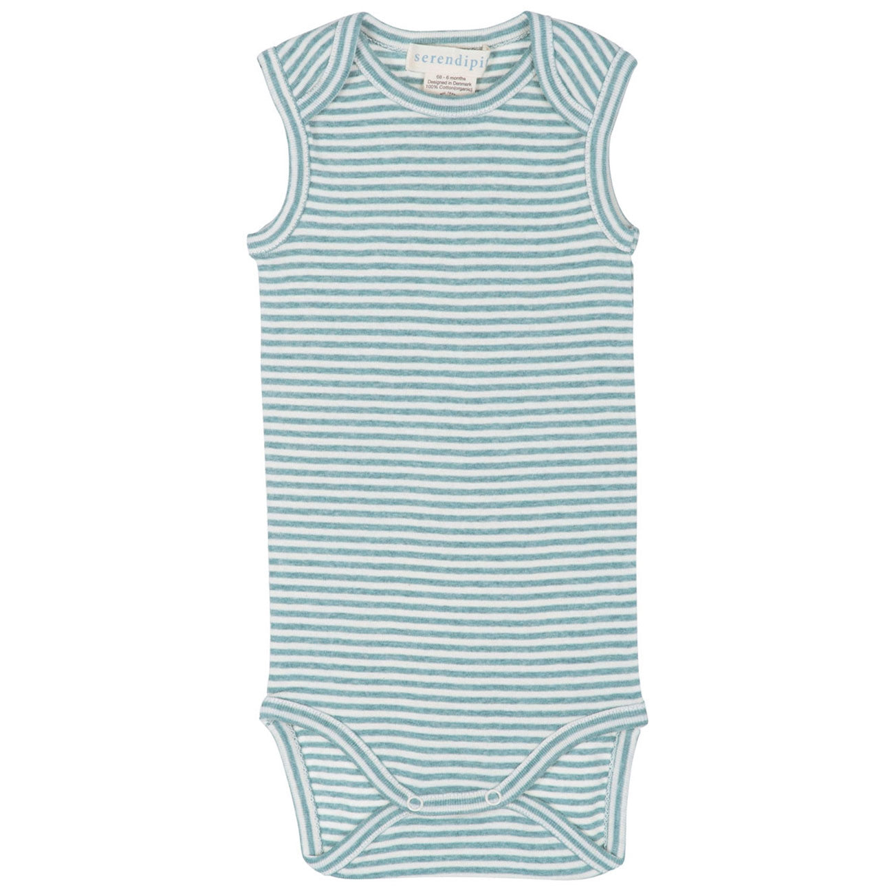 Baby Tank Body Stripe, Lake/Offwhite