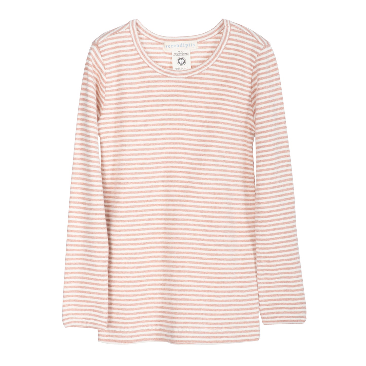 Slim Blouse Stripe, Clay/Offwhite