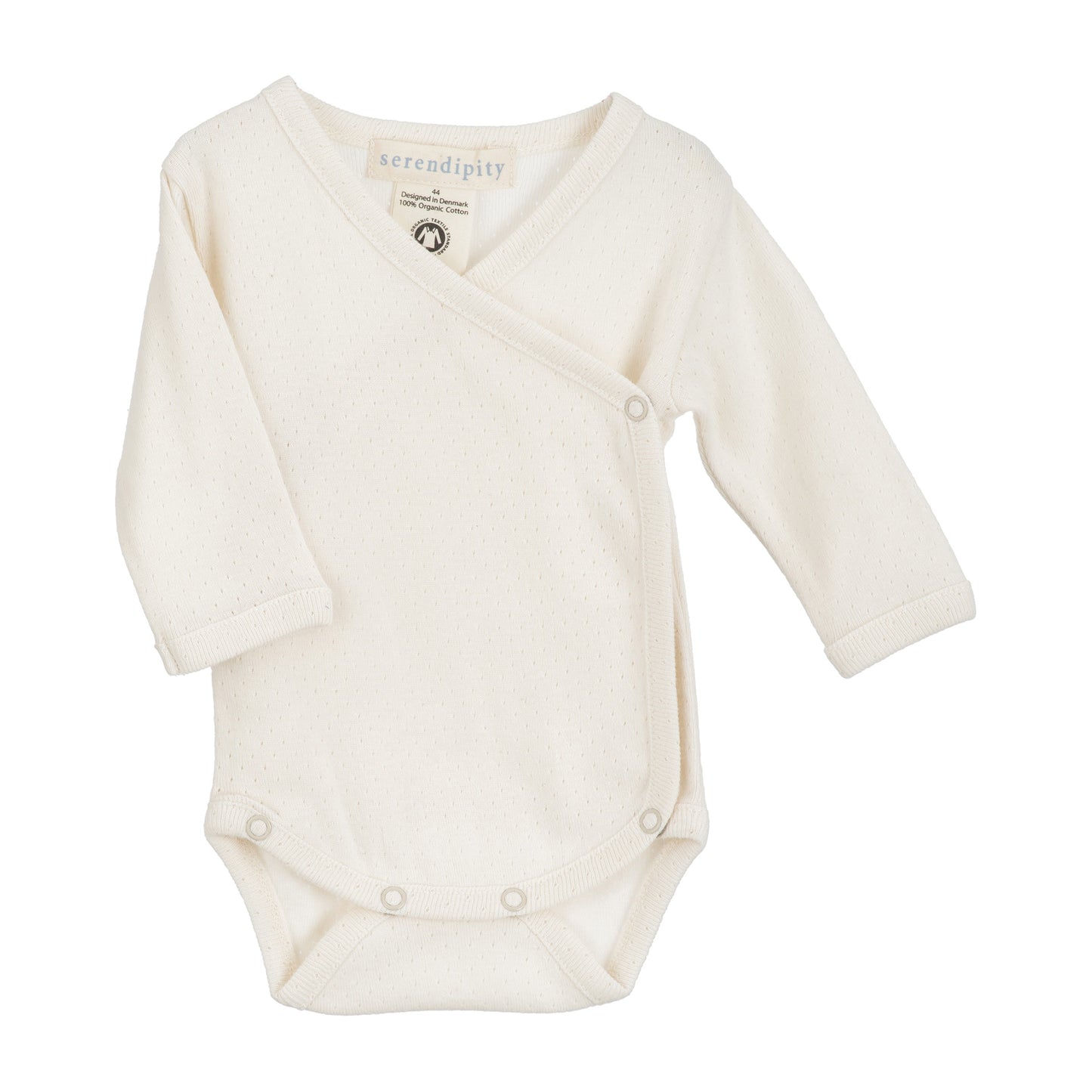 Newborn Wrap Body, Pointelle Offwhite