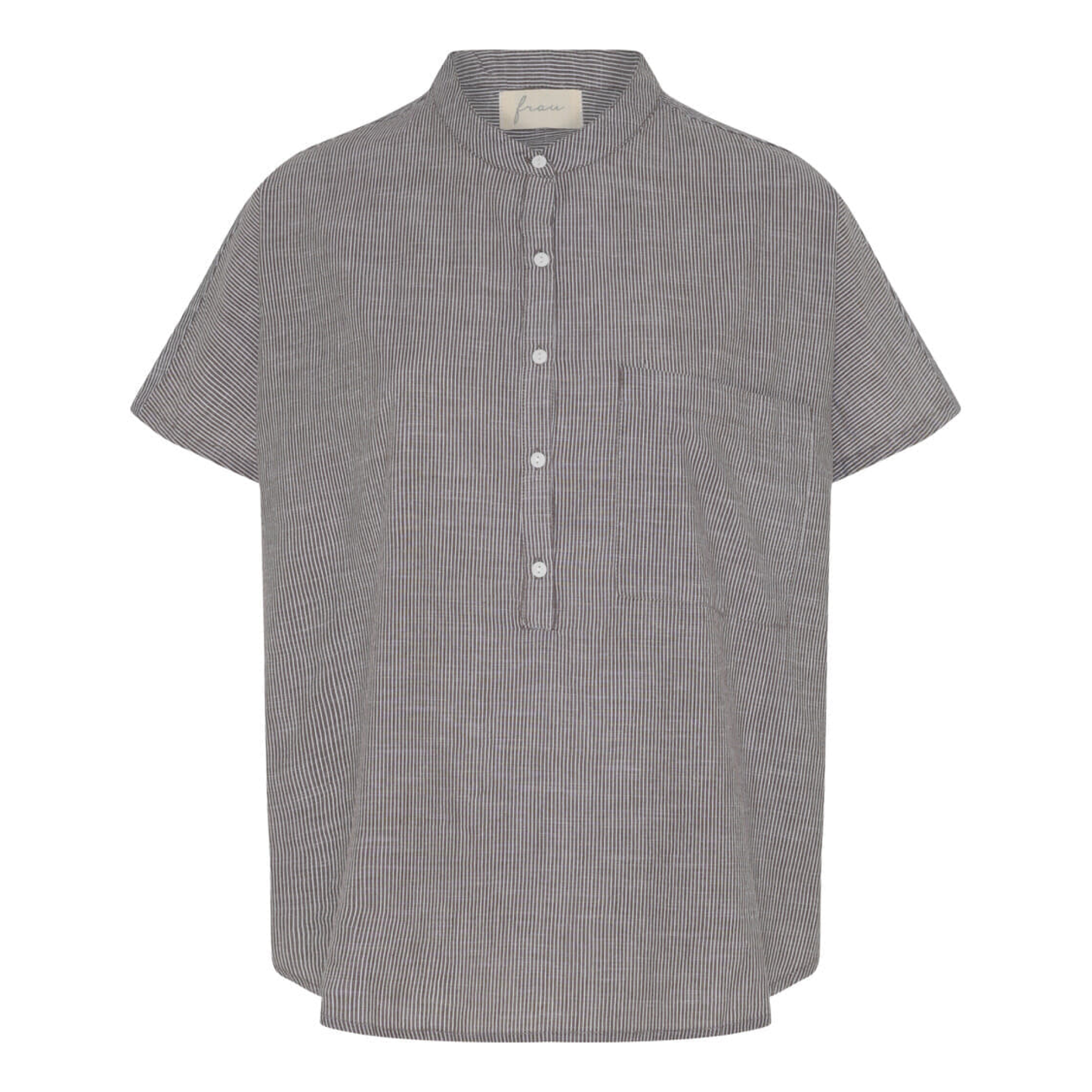 Colombo Top, Coffee Quartz Stripe