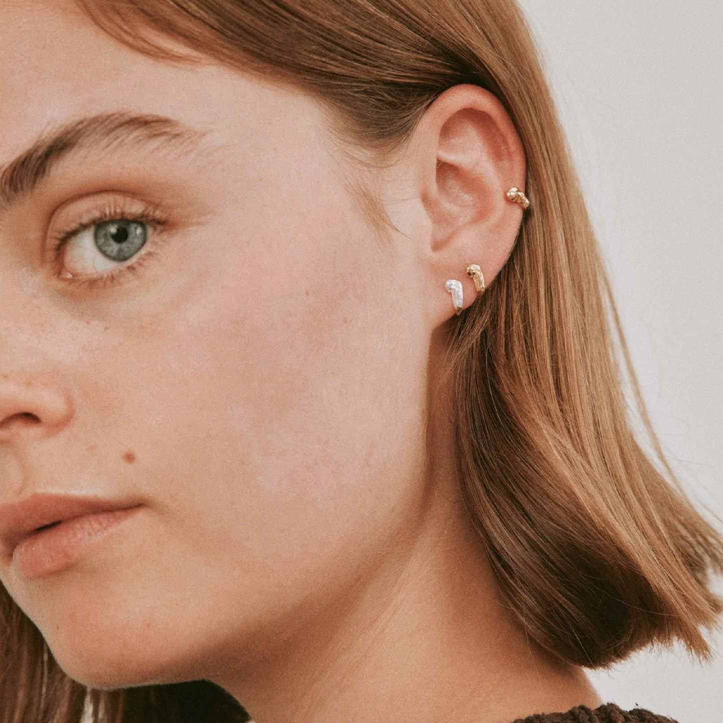 Theo Earrings, Gold Plated
