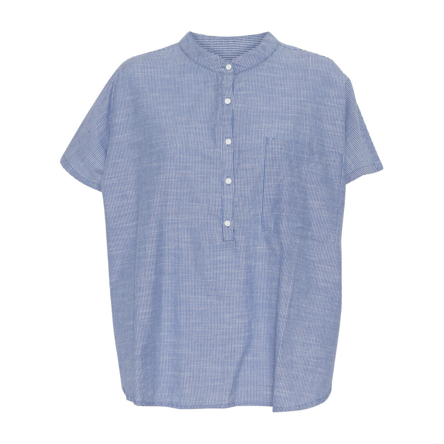 Colombo Top, Medium Blue Stripe