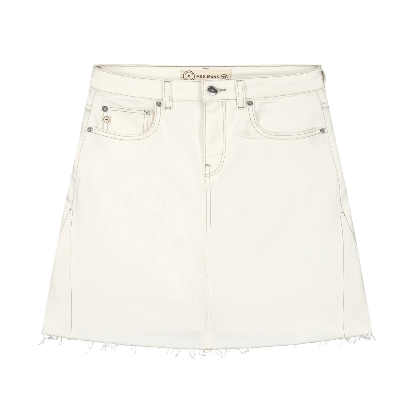 Rachel Denim Skirt, Off White