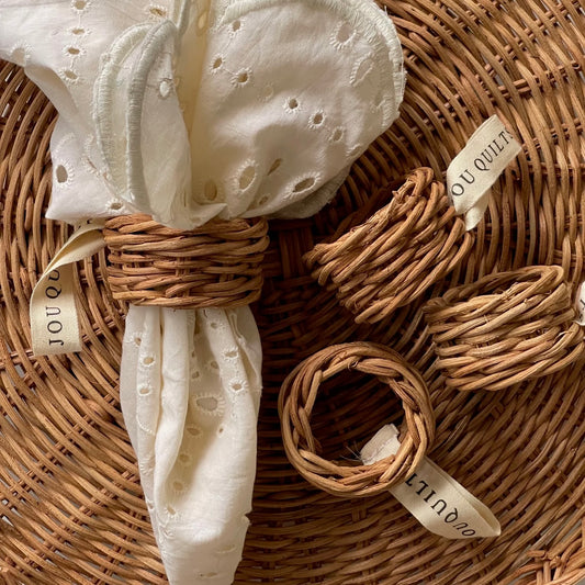 Jou Rattan Napkin Ring (Sæt á 4)