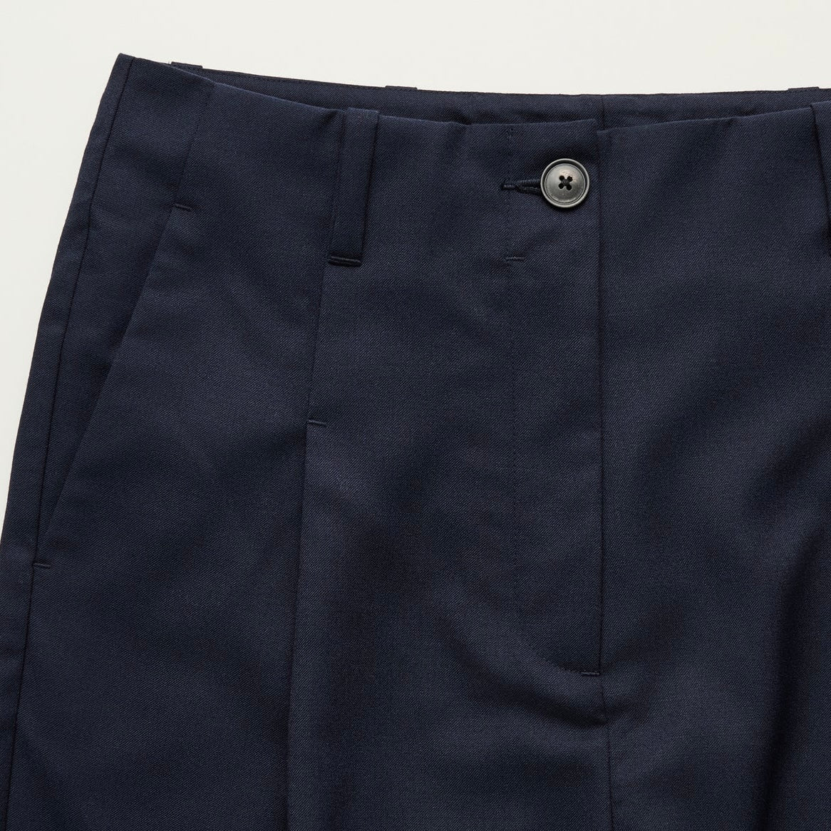 Toto Pant Fine Wool, Black Navy