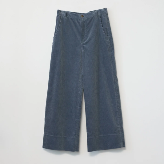 Corduroy Wide Pants, Dove Blue